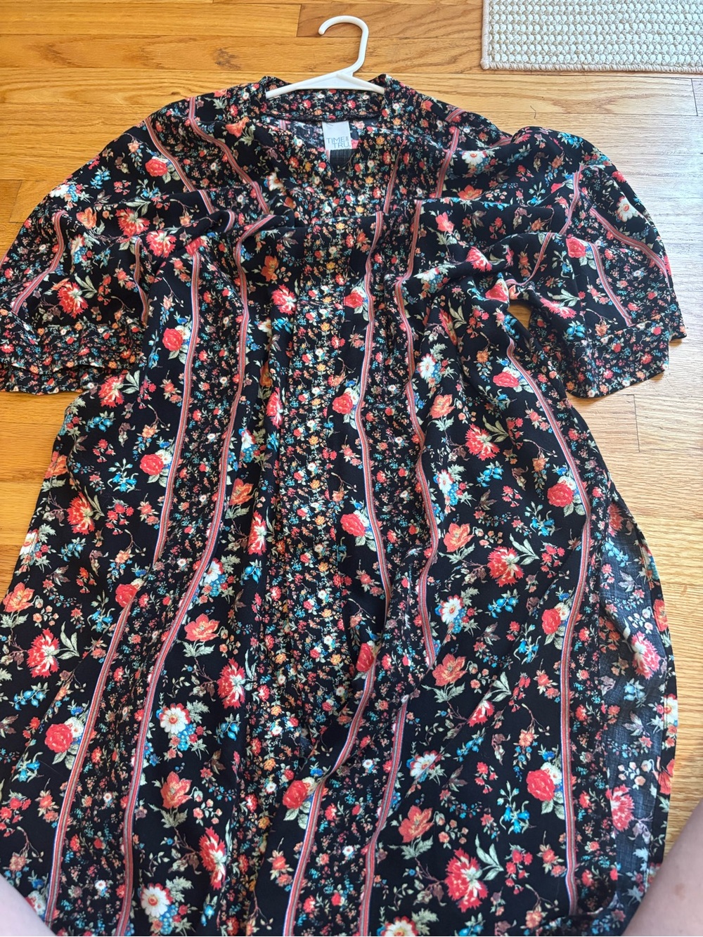 Floral Black Women's Kimono